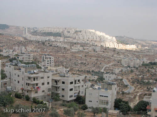 Har Homa, a recently constructed illegal Israeli settlement where once was the only forest in Bethlehem