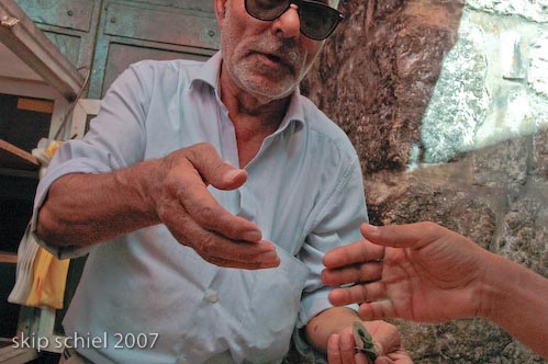 Blind seller of bread, Old City Jerusalem