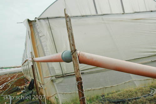 Greenhouse water collection system, roof to cistern